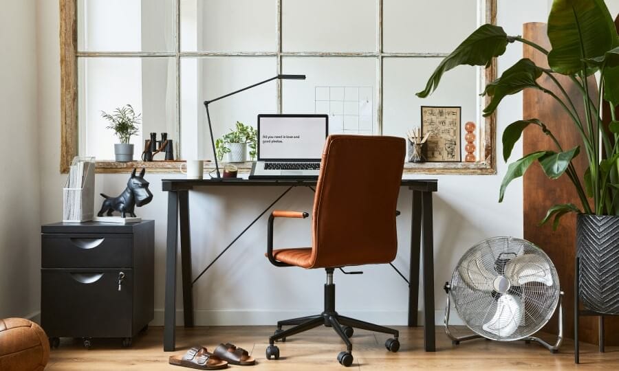 Clean and modern home office