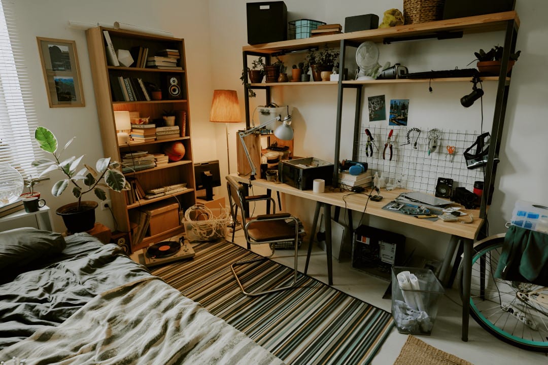 bedroom and other critical areas to declutter