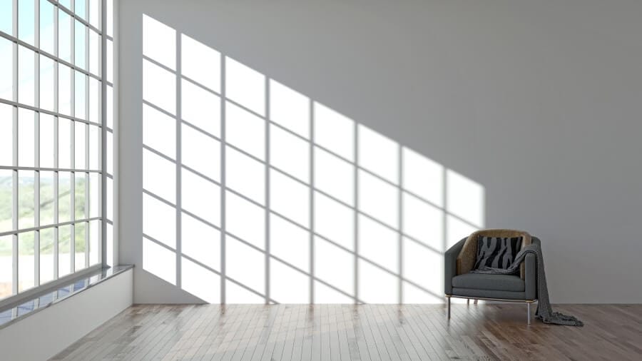 bright painted room