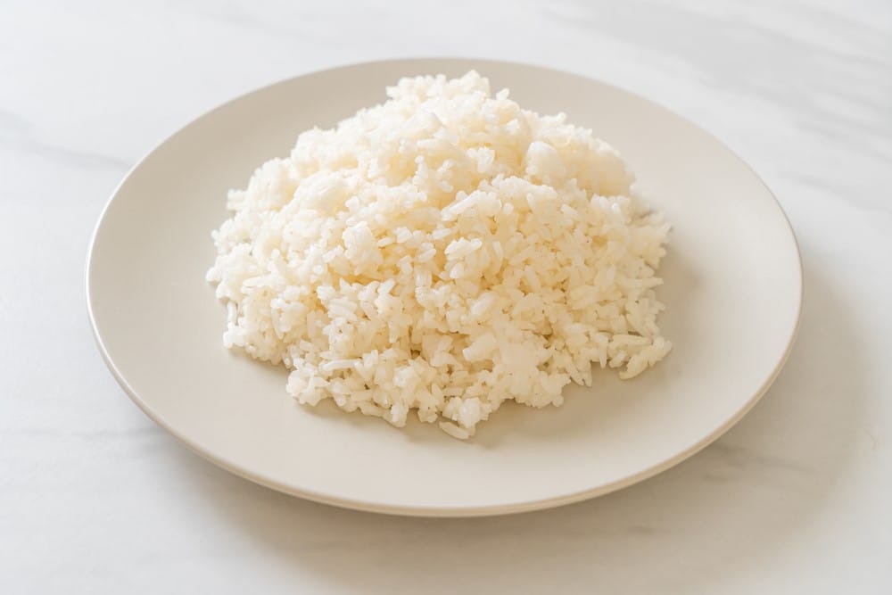 cooked rice on a plate