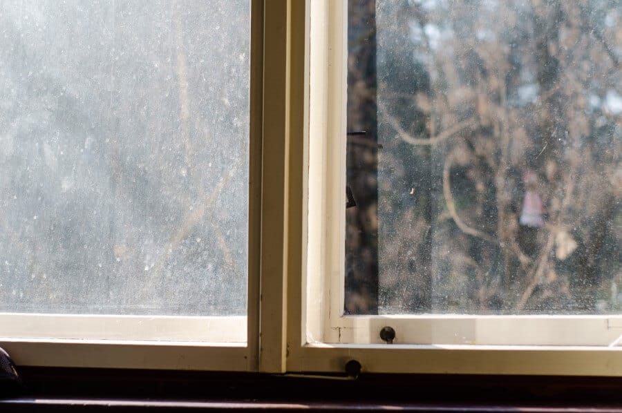 dirty windows block sunlight