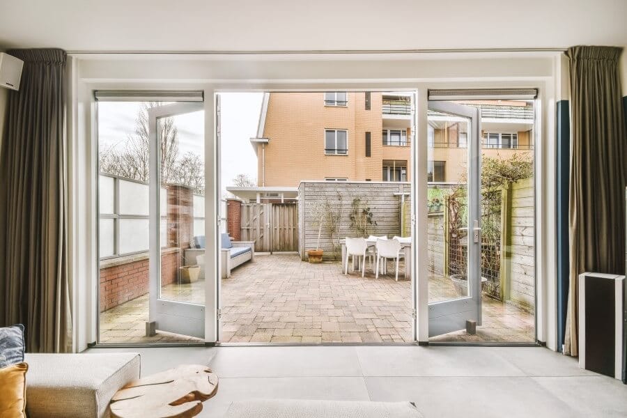 Glass door for more sunlight