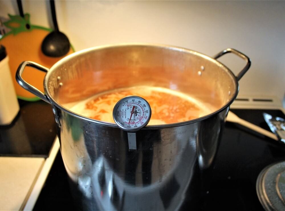 monitoring temperature while cooking soup