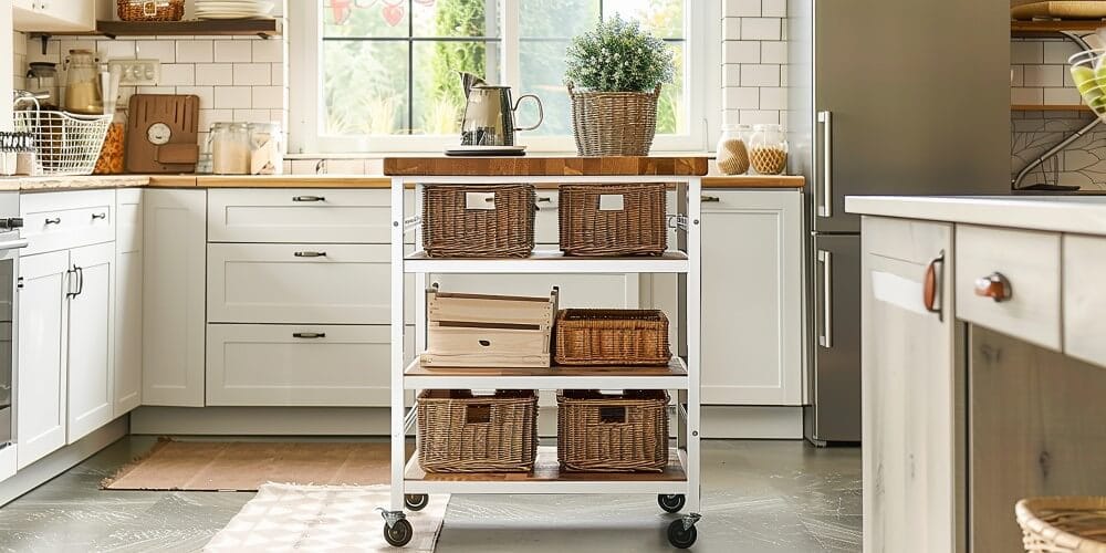rolling cart for small kitchen