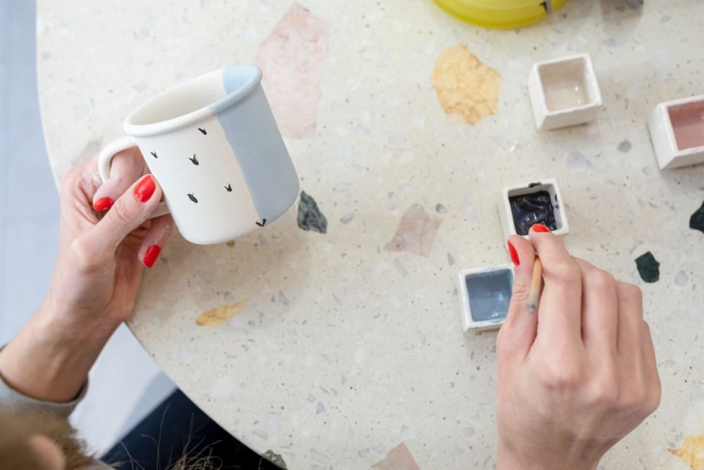 Decorating Ceramic Mug using food-grade paint