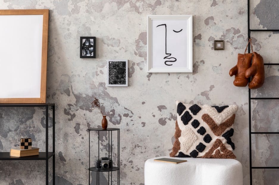 decorating living room with DIY art