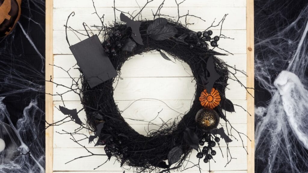 Black Halloween Wreath