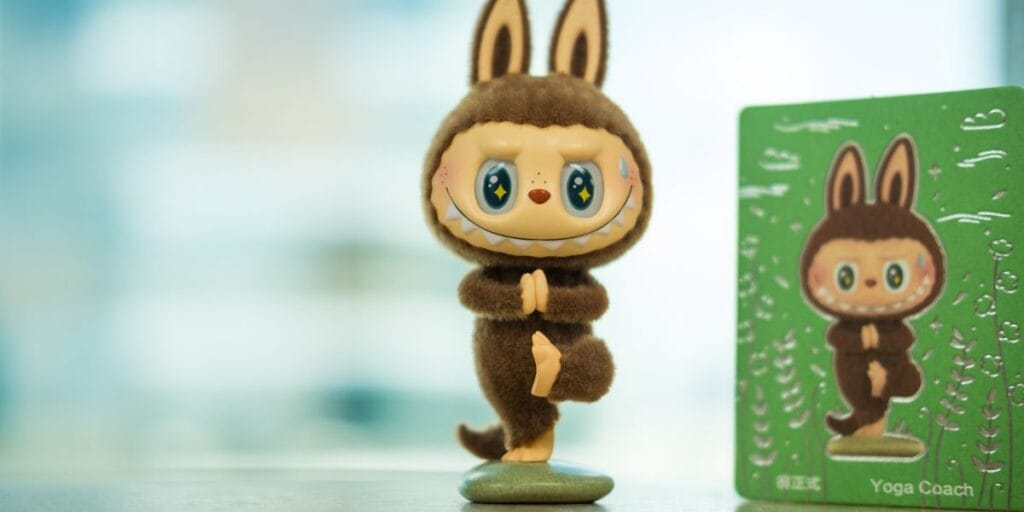 A colorful Pop Mart "The Monsters" blind box featuring Labubu.