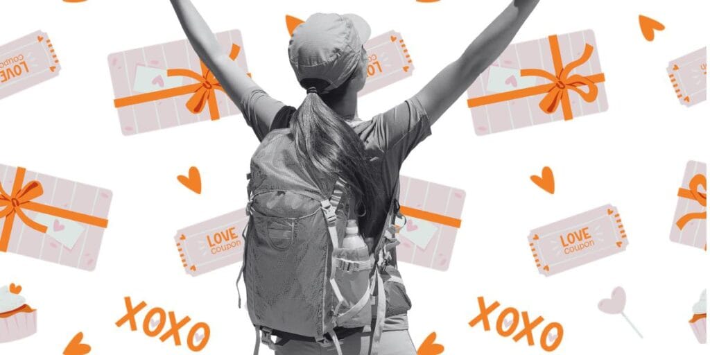Hiker with backpack for adventurous girlfriend gift ideas