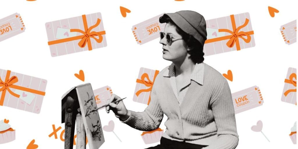 Artist painting for creative girlfriend Valentine gift ideas